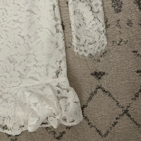 Lulus Romance Dreamer White Lace Off the Shoulder Mini - Picture 5 of 8